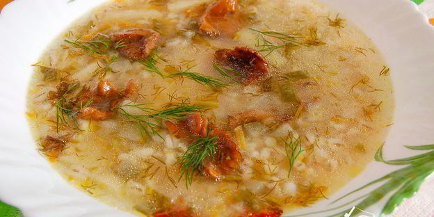 рассольник с грибами