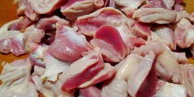 рассольник с куриными сердечками