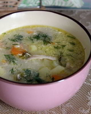 Рассольник с многозерновыми хлопьями