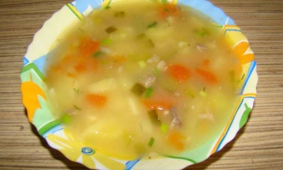 Рецепт рассольника с мясом