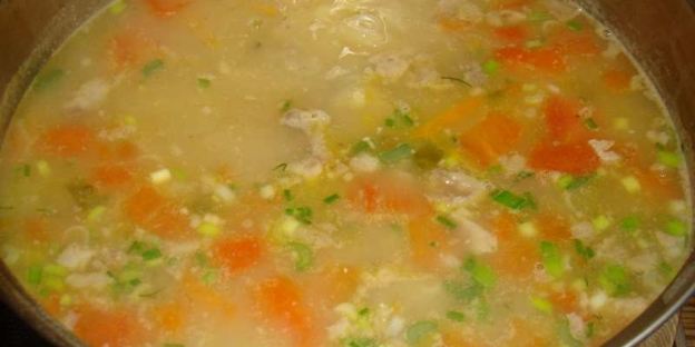 рассольник с мясом