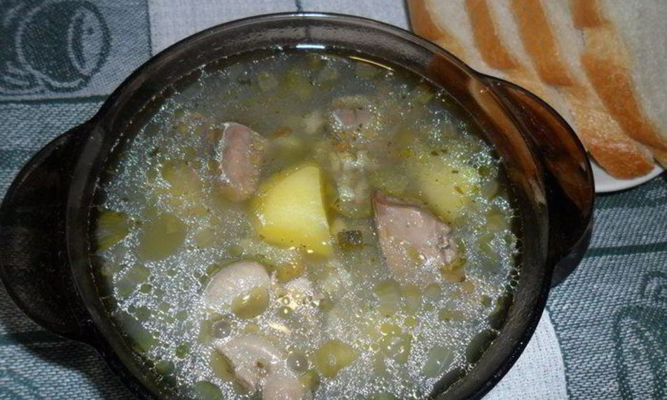 Рецепт рассольника с потрохами