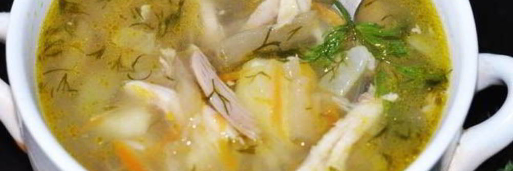 Рассольник с рисом и огурцами