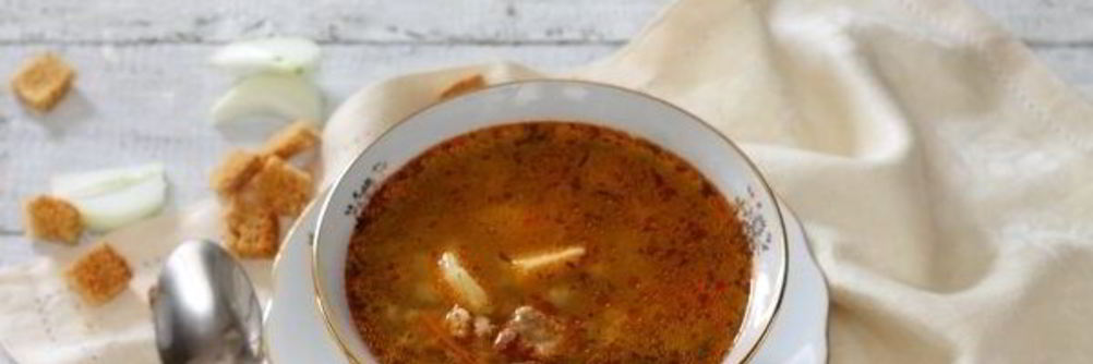 Рассольник со свининой в мультиварке