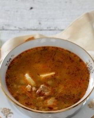 Рассольник со свининой в мультиварке