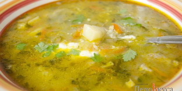 суп рассольник с рисом