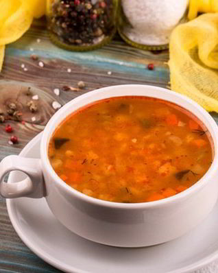 Вегетарианский рассольник с фасолью