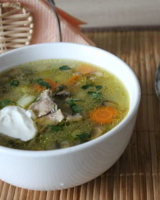 Вкуснейший рассольник с шампиньонами на говяжьем бульоне