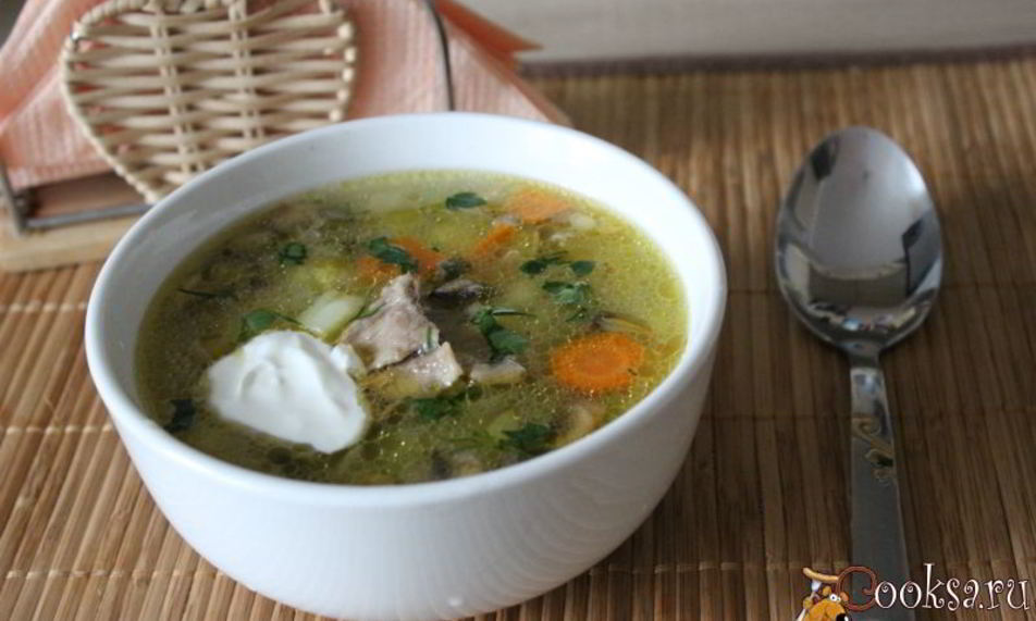 Рецепт вкуснейшего рассольника с шампиньонами на говяжьем бульоне