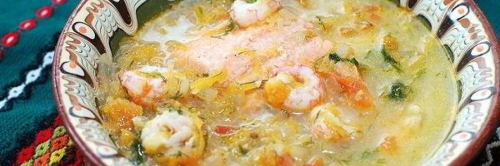Рыбный суп с морепродуктами