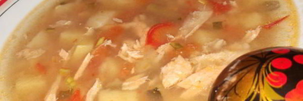 Рыбный суп с рисом и овощами