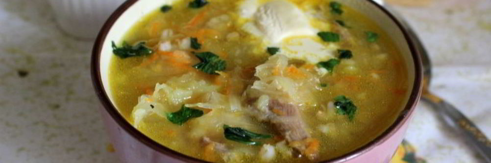 Кислые щи с перловкой