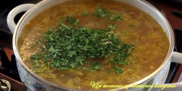 постные щи из квашеной капусты