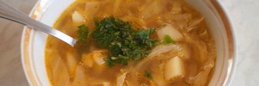 Постные щи из свежей капусты