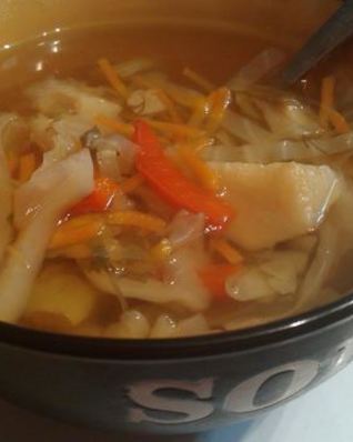 Постные щи с грибами