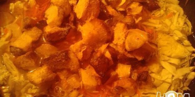 постные щи с грибами