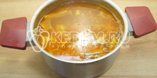 постные щи с капустой и грибами