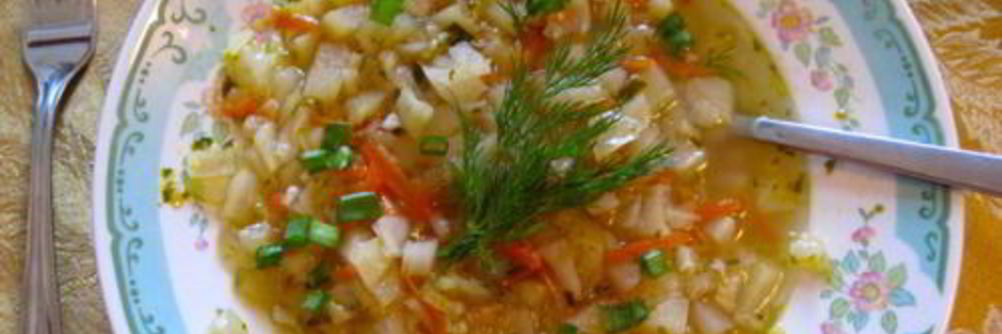 Постные щи со свежей капустой