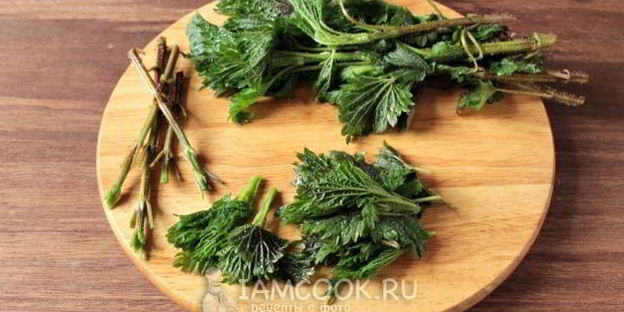 постные зеленые щи с крапивой и китайским чесноком