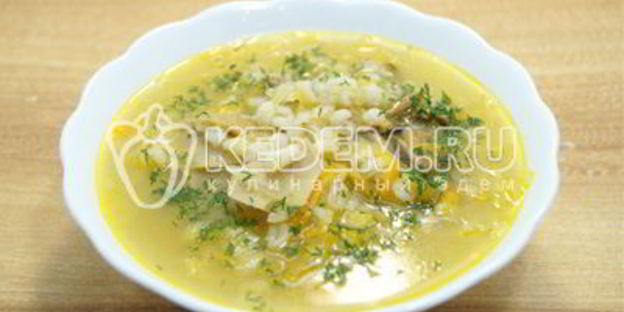 щи грибные с перловкой