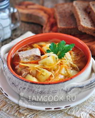 Щи из квашеной капусты с говядиной