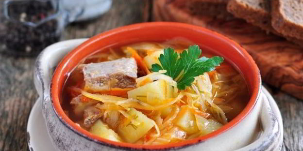 щи из квашеной капусты с говядиной