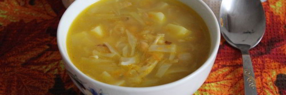 Щи из свежей капусты с нутом