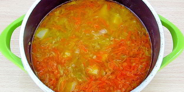 щи из свежей капусты с плавленым сыром