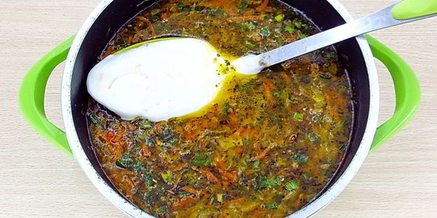 щи из свежей капусты с плавленым сыром