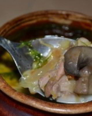 Щи по-боярски co сметаной