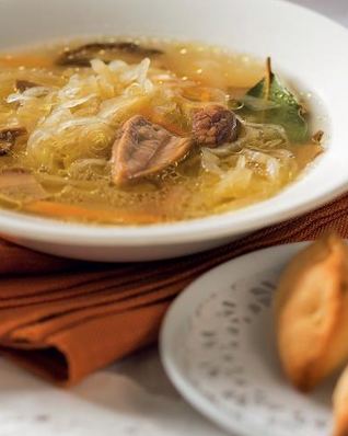 Щи постные с грибами