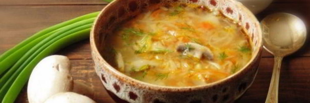 Щи с квашеной капустой и грибами
