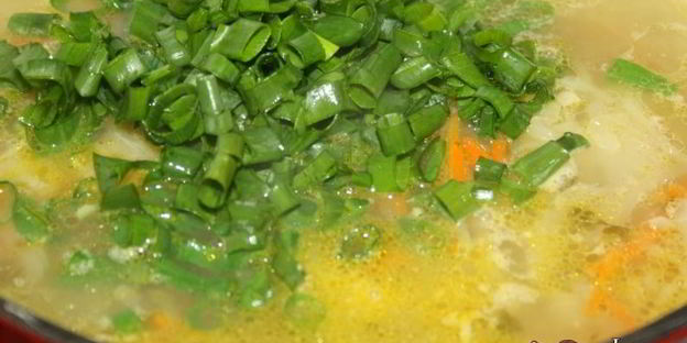 щи с квашеной капустой и молодым щавлем