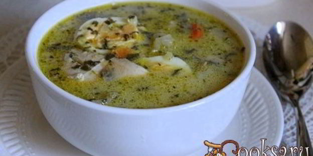 щи со шпинатом и шампиньонами