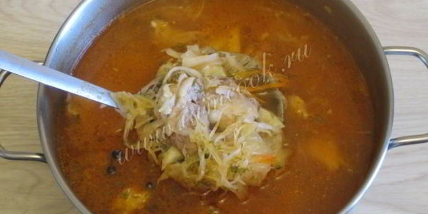 щи суточные из квашеной капусты