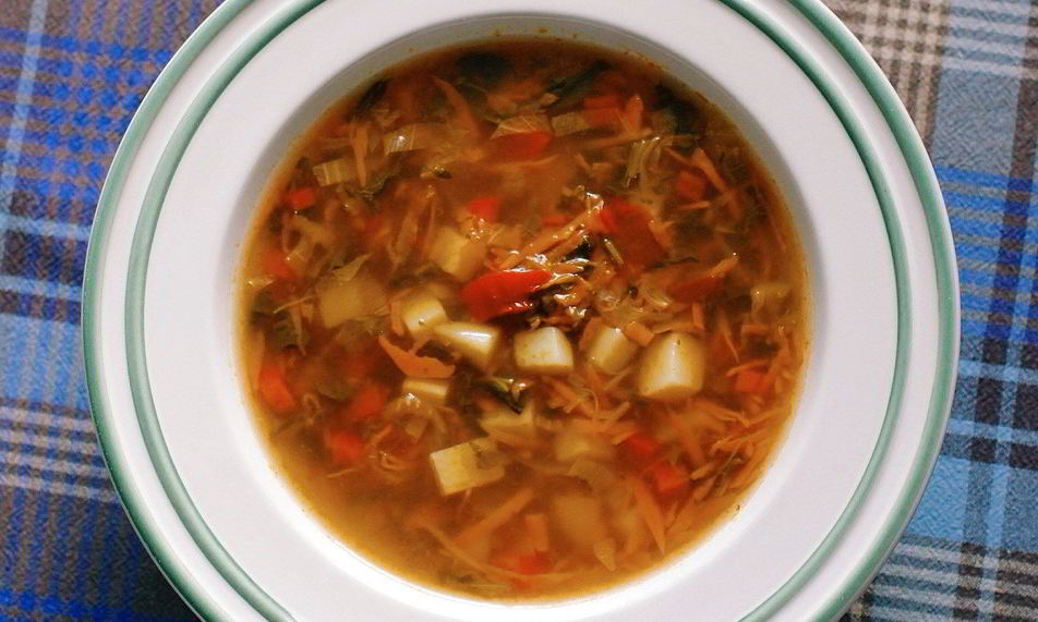 Рецепт вегетарианских щей со шпинатом