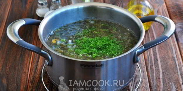 зеленые щи со щавелем и яйцом