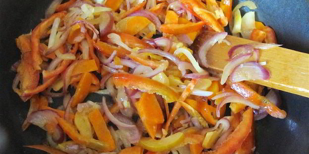 коурма шурпа, жареная