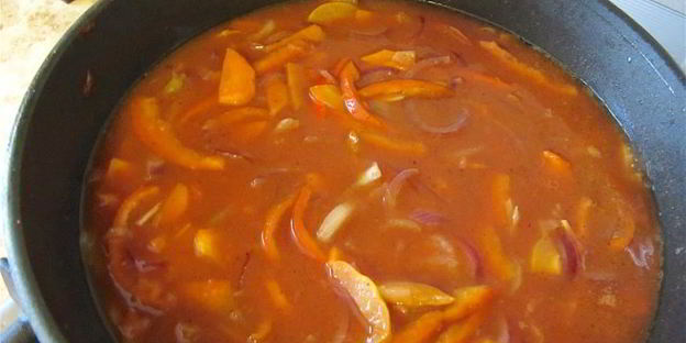 коурма шурпа, жареная