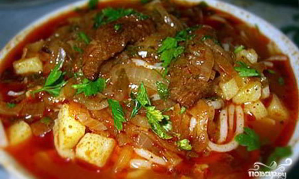 Рецепт шурпы жареной