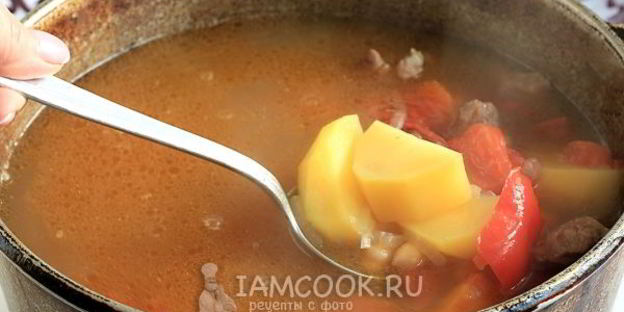 жареная шурпа по-узбекски