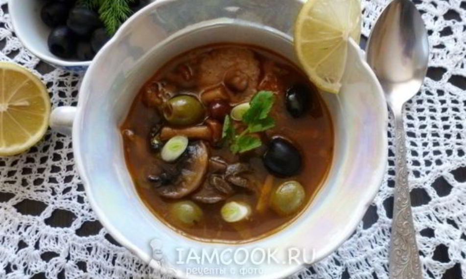 Рецепт грибной сборной солянки