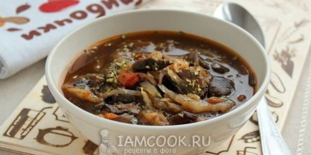 грибная солянка с капустой