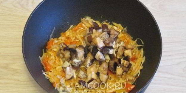 грибная солянка с капустой