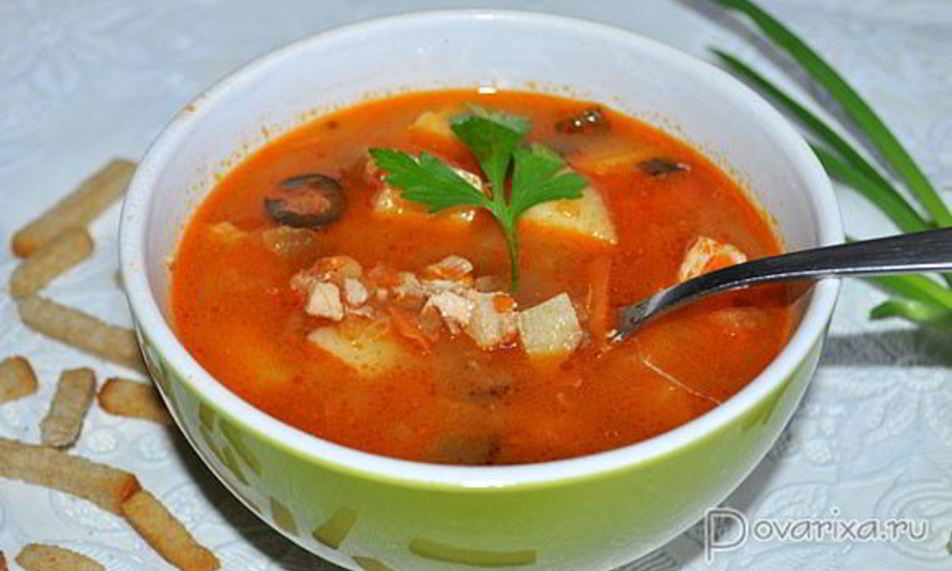 Рецепт рыбной солянки иза горбуш