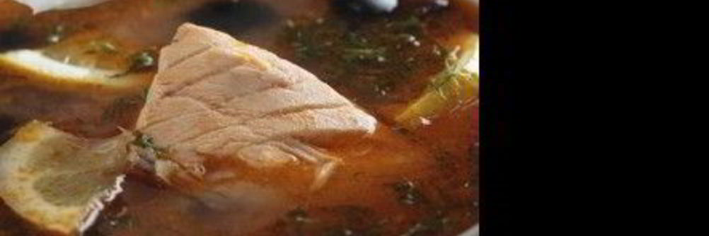 Рыбная солянка с кальмарами