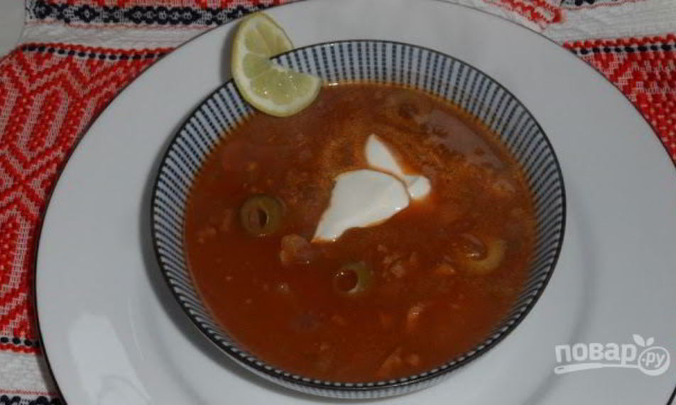 Рецепт солянки постной