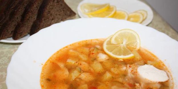 солянка рыбная из судака