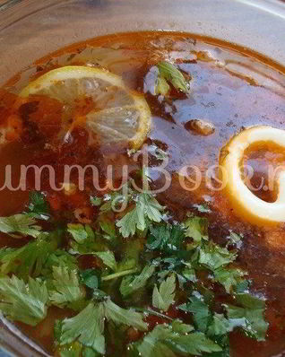 Солянка с говяжим языком