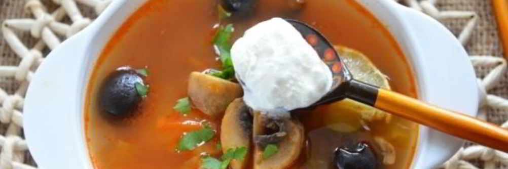 Солянка с грибами